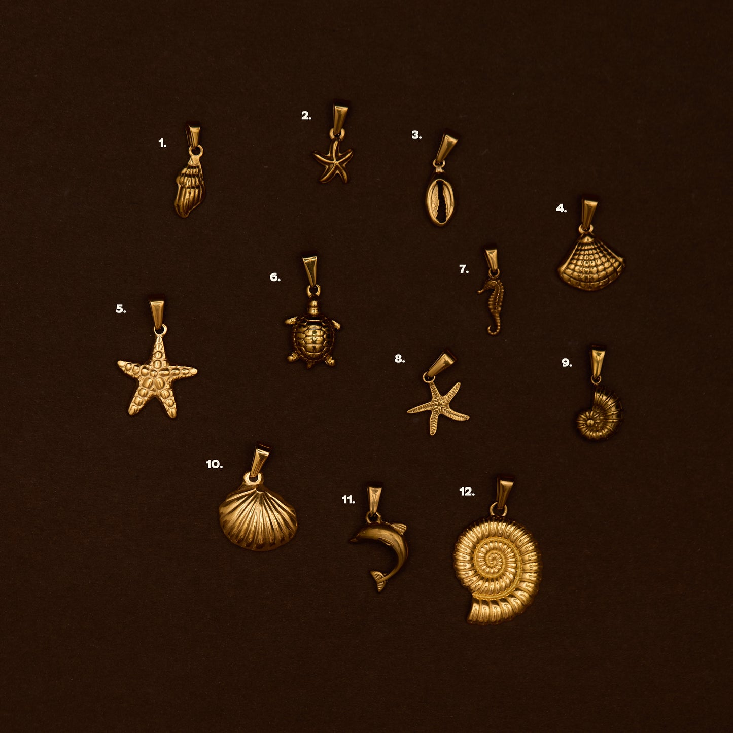 BEACH CHARMS (GOLD)