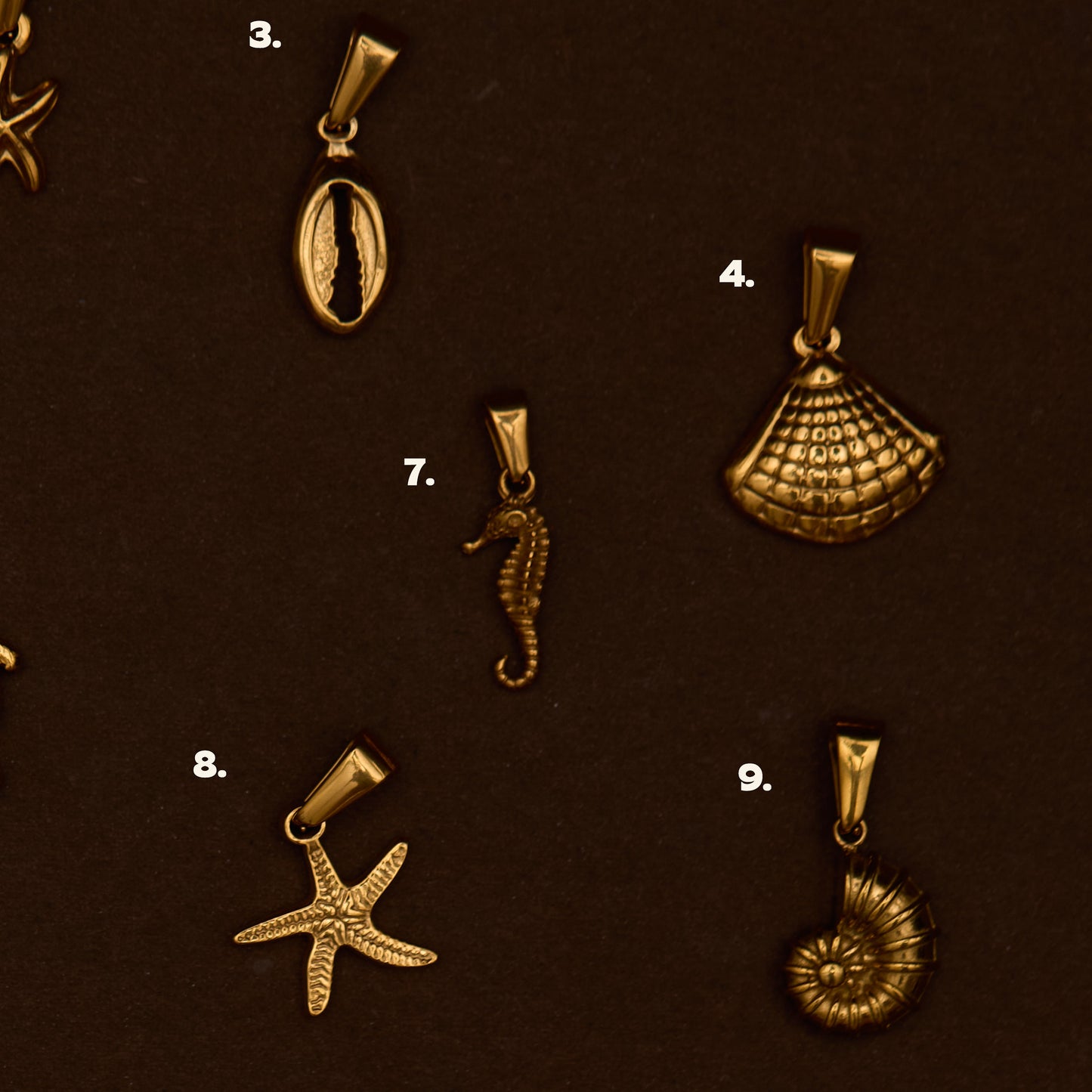 BEACH CHARMS (GOLD)