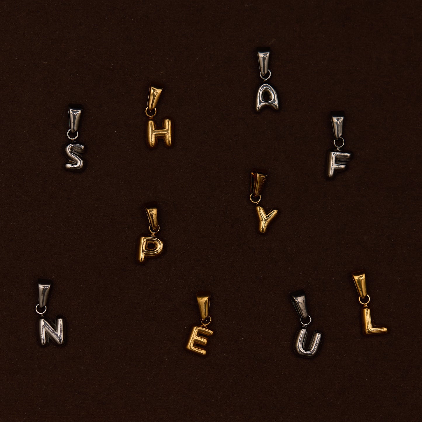 MINI BUBBLE LETTERS (SILVER)